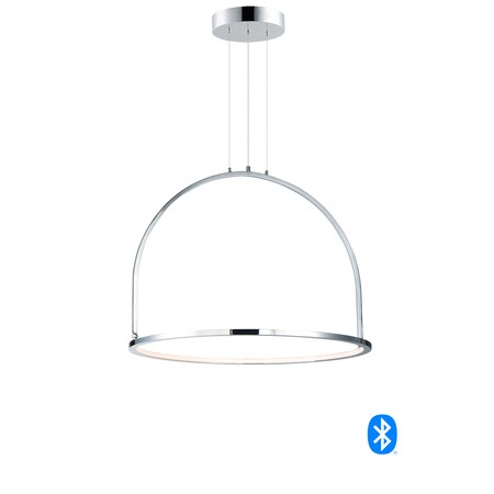 Et2 Halo 1-Light 29.5" Wide Polished Chrome Pendant Light E23326-PC